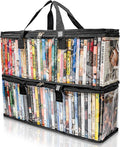 Made Easy Kit Clear View Media Storage Bag for DVDs, VHS & Video Game Cases- Protect Your Collection & Preserve The Quality of Your Cases - Stackable, Space-Saving, Fits 40 (Black DVD, 2-Pack)