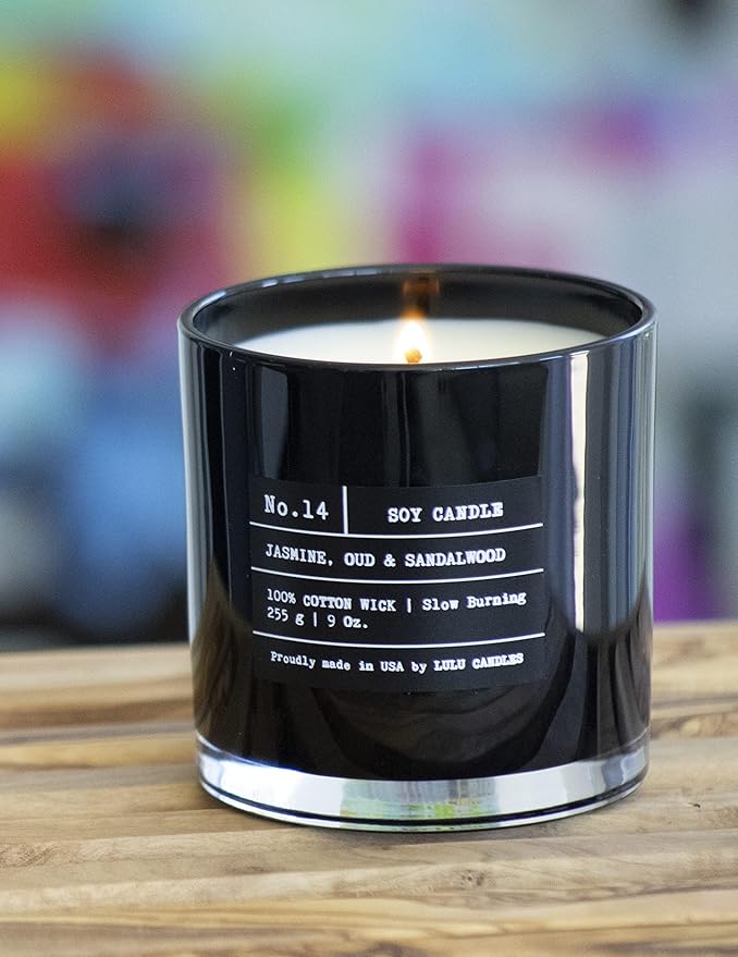 Lulu Candles | Tobacco, Spice & Vanilla | Luxury Scented Soy Jar Candle | Hand Poured in The USA | Highly Scented & Long Lasting (9 Oz.)