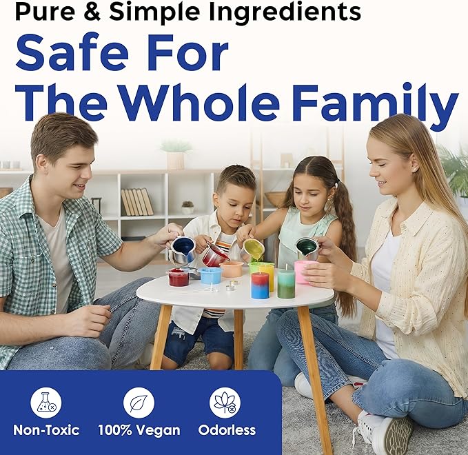 Blue Candle Dye - Made in The USA - Premium Colorants - Highly Concentrated - Popular Colors for Paraffin or Soy Wax - Great for Professionals or Hobbyist - 10 Dye Chips