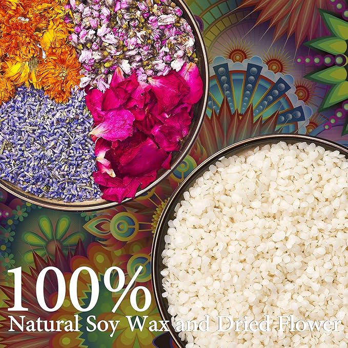 Lucky Goddness Candle Making Kit, Candle Making Supplies with Soy Wax for Candle Making Beginners