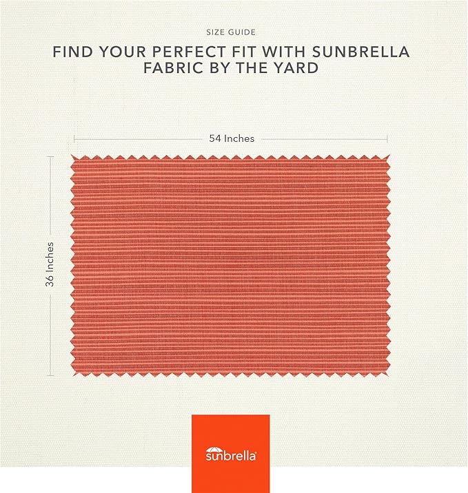 Sunbrella Outdoor Fabric by The Yard | Dupione Papaya (Textured) | Official Sunbrella Seller | Indoor or Outdoor Upholstery Fabric for Chairs, Cushions, Drapery, Pillows, Furniture