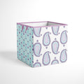 Bacati - Small Storage Tote Paisley Isabella Purple/Lilac/Aqua Girls 10 x 10 x 10 inches