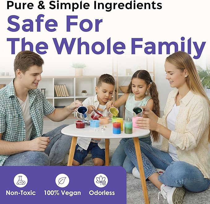Lavender Candle Dye - Made in The USA - Premium Colorants - Highly Concentrated - Popular Colors for Paraffin or Soy Wax - Great for Professionals or Hobbyist - 25 Dye Chips
