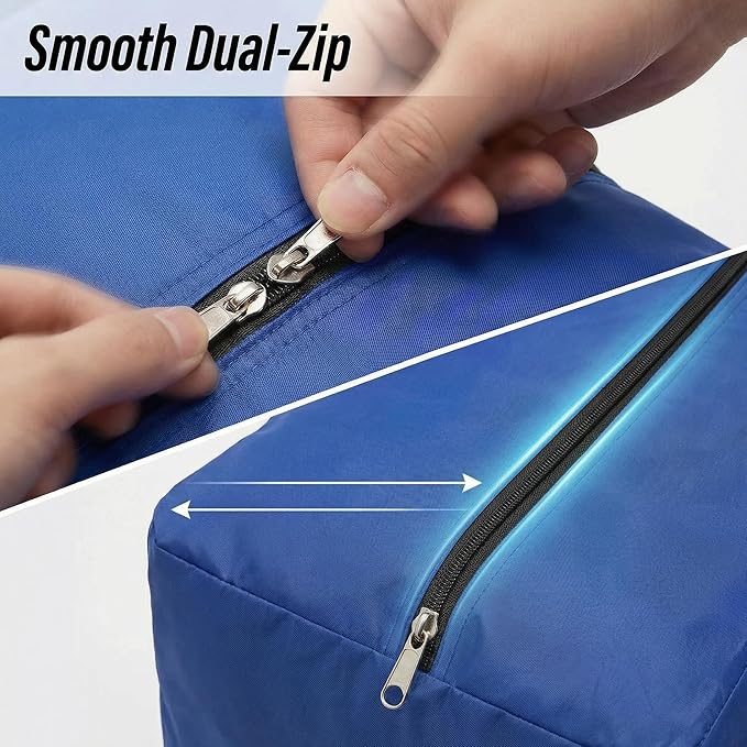 66 Gallon Extra Large Storage Bags, XXL Moving Bags with Zippers & Side Handles, Jumbo Big Storage Totes for Moving & Space-Saving Organization (Blue, 66 Gallon, 1 Pack)