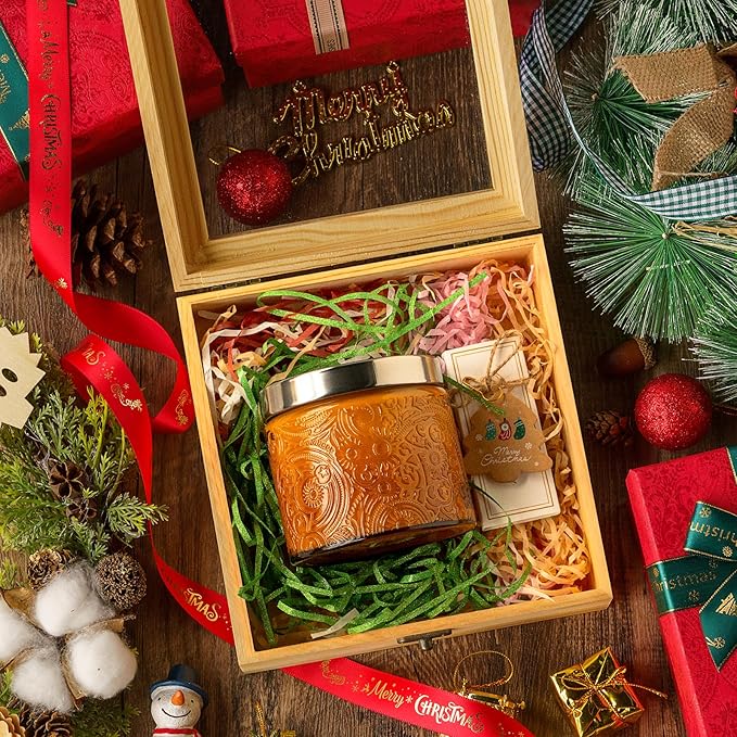 9-Pack 10 oz Sun Moon Star Embossed Glass Candle Jars with Mirror Lids and Labels - Unique Amber Candle Containers with Lids for Candle Making