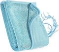JOYMOOP Microfiber Towels for Cars, 63" x 29.5" Car Drying Towel, Blue Reusable Car Towel, Quick Drying Car Microfiber Cleaning Cloth for RVs, SUVs, Trucks