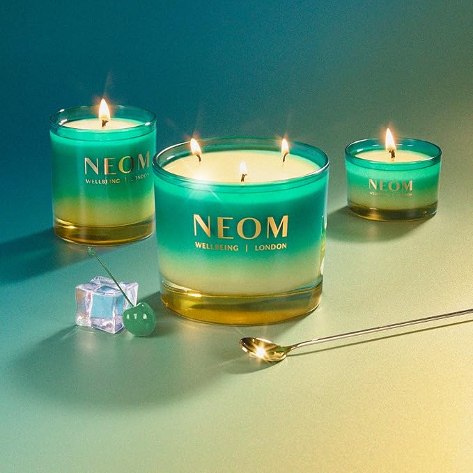 NEOM Perfect Peace 3 Wick Candle | Myrrh, Fir & Lime Peel I Pure Essential Oils I 100% Naturally derived Wax I Hand Finished I Relieve Tension