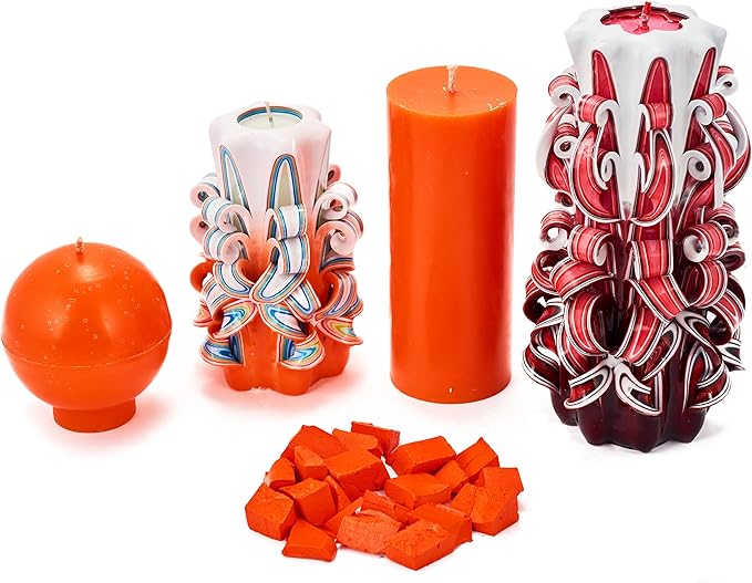 Orange Candle Dye 2oz for Soy Candle Making – Candle Shop Premium Color Dye Blocks for Soy Wax, Beeswax, Paraffin - Candle Wax Dyes