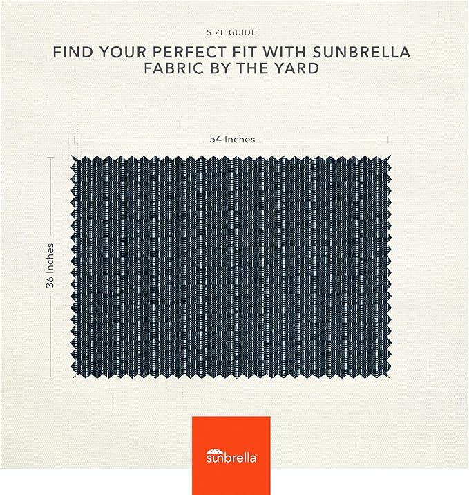 Sunbrella Outdoor Fabric by The Yard | Solo Indigo (Striped) | Official Sunbrella Seller | Indoor or Outdoor Upholstery Fabric for Chairs, Cushions, Drapery, Pillows, Furniture