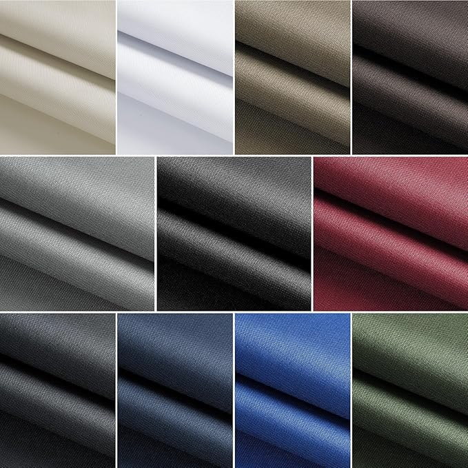 Waterproof Marine Canvas Fabric by The Yard 58" W 600D PVC Backing Water-Resistant Polyester Fabric Upholstery Material for Outdoor Indoor Marine Awning Tent Boat Furniture Cover, 10 Yards Light Grey
