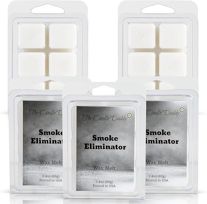 The Candle Daddy Smoke Eliminator - Enzyme-Infused Smoke Odor Eliminating Wax Melt 5 Packs -10 Ounces Total- 30 Cubes