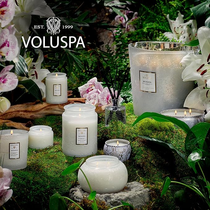 Voluspa Mokara Orchid, Mini Tin Candle, 4 oz, 25 Hour Burn Time, All Natural Wicks and Coconut Wax for Clean Burning, Vegan, Poured in The USA