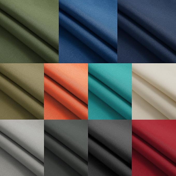 Thickened Waterproof Canvas Fabric by The Yard, 1200D 58" W Outdoor Upholstery Material Heavy Duty Fabric Water Resistant Sewing Material for Chair Patio Cushion Purse Bag, 1 Yard Khaki