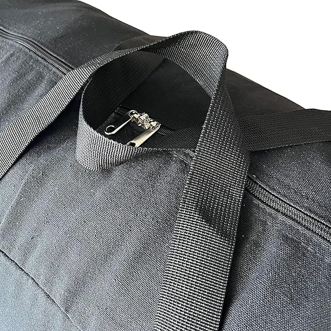 YiKitHom Extra Large Storage Canvas Duffle Bag for Travel, Black Oversized Giant Big Traveling Duffle Bag