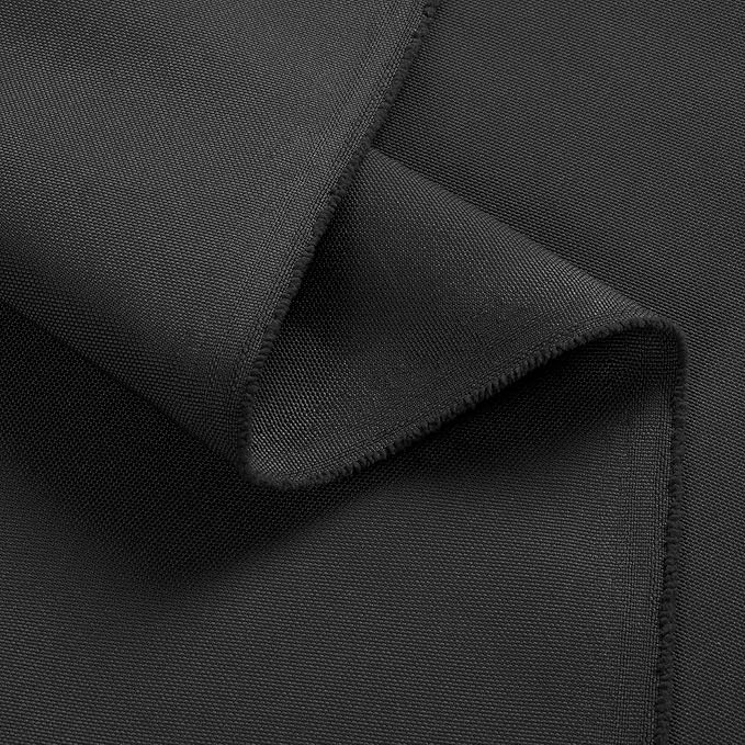 1200D Thicken Waterproof Canvas Fabric by The Yard 58" W Water-Resistant Polyester Fabric Heavy Duty Upholstery Material for Outdoor Indoor Marine Awning Tent Boat Chairs DIY, 8 Yards Black