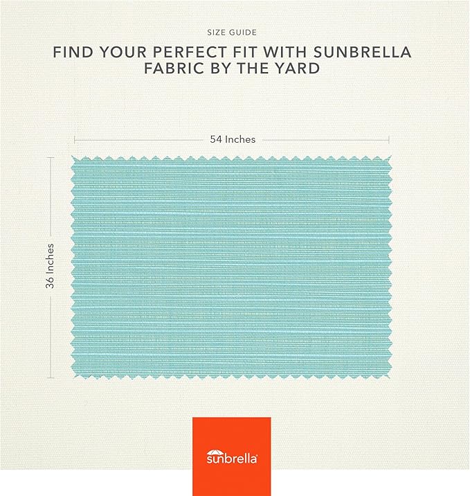 Sunbrella Outdoor Fabric by The Yard | Dupione Celeste (Textured) | Official Sunbrella Seller | Indoor or Outdoor Upholstery Fabric for Chairs, Cushions, Drapery, Pillows, Furniture