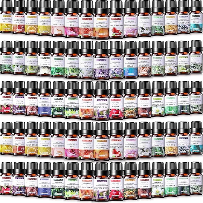 84 Pcs Essential Oil Set for Diffuser 10ml Each Fragrance Oil for Candle Making, Soap Making, Aromatherapy, Humidifiers (Classic)