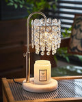 Candle Warmer Lamp with Timer Dimmer Adjustable Height Candle Warmer with Marble Base for Jar Candles,Candle Lamp with 3 Bulbs for New Home Decor, Women Mom Christmas Birthday Gifts, French Gold