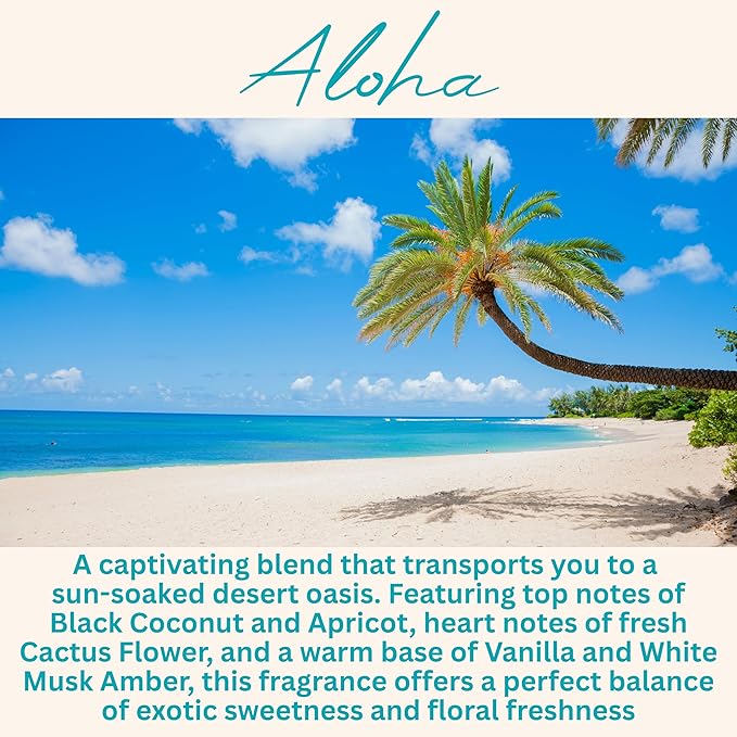 Wickless Cactus Blossom Scented Candles for Candle Warmer Lamp, Many Scents to Choose, 100% Non-Toxic Soy Wax, Scented Candle Melts for Warming Plate, Handmade in The USA (Aloha)