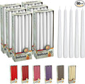 BOLSIUS Long Household White Taper Candles - 10-inch Unscented Premium Quality Wax - 8 Hours Long Burning Dripless Candles Bulk Pack of 60 for Home Decor, Wedding, Parties and Special Occasions