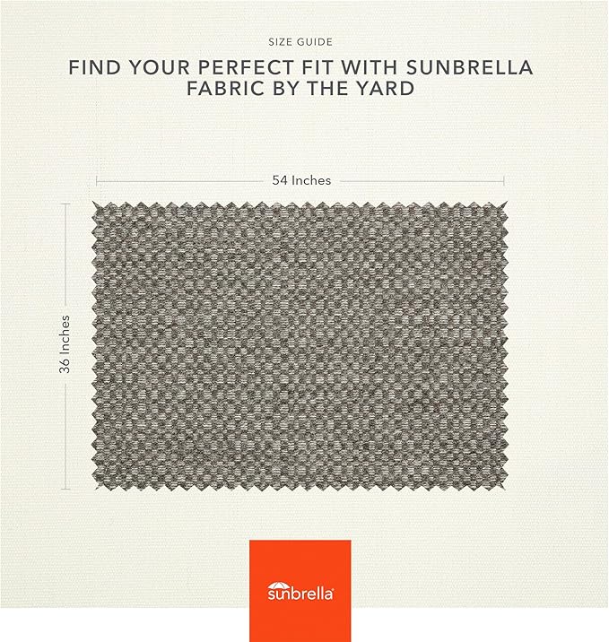 Sunbrella Outdoor Fabric by The Yard | Action Stone (Textured) | Official Sunbrella Seller | Indoor or Outdoor Upholstery Fabric for Chairs, Cushions, Drapery, Pillows, Furniture