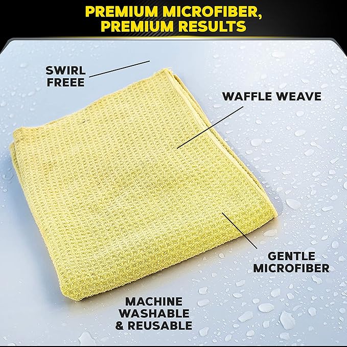 Meguiar's Water Magnet Microfiber Drying Towel, Premium Car Wash Microfiber Towel That’s Super Plush, Water Absorbent & Scratch-Free Big Microfiber Towels for Cars, 1 Pack
