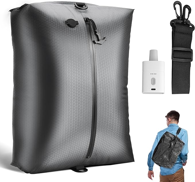 Travel Vacuum Bags with Wireless Pump, Reusable Vacuum Compression Bags for Suitcase, Space Saver for Luggage, Airtight & Waterproof, Perfect for Frequent Travelers & Business Trips (1-Pack)