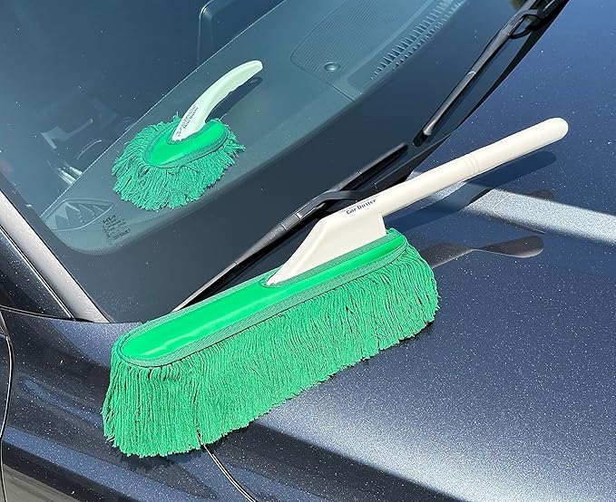 California Car Duster Detailing Combo with Plastic Handle and Green Mop 62455