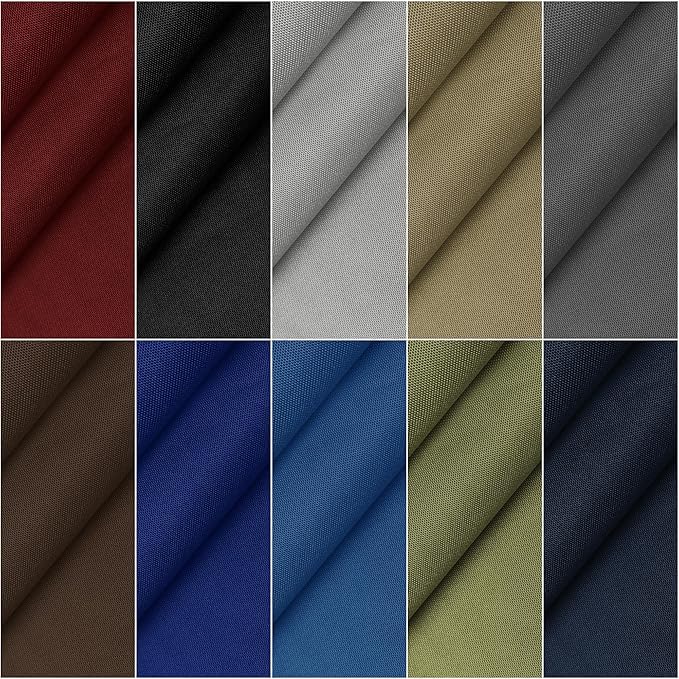 Foreate Waterproof Canvas Fabric by The Yard 600D Fade & UV Resistant Indoor Outdoor Oxford Fabric 58” W Upholstery Polyester Material for Patio Chairs Tent Camping DIY, 1 Yard Brown