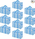 VENO 10 Pack Heavy Duty Moving Bags, Extra Large Storage Bags with Reinforced Handles & Strong Zippers, Foldable & Reusable Moving Box Alternative for Clothes & Dorm Storage