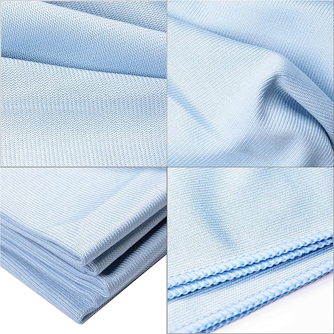 8Pcs Microfiber Towel Cleaning Cloth Mop for Glass Windows Mirrors Home Kitchen Car (16“”x16“)