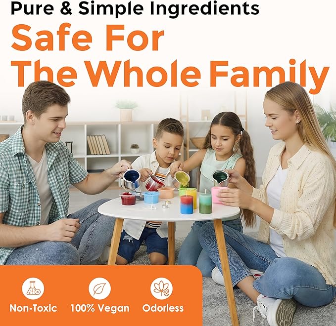 Orange Candle Dye - Made in The USA - Premium Colorants - Highly Concentrated - Popular Colors for Paraffin or Soy Wax - Great for Professionals or Hobbyist - 25 Dye Chips