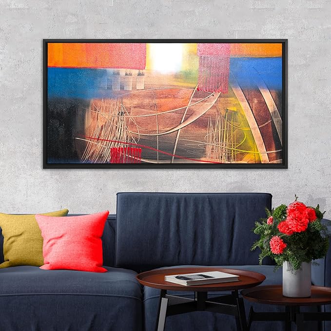 Pixy Canvas Floater Frame 30x60 for 3/4 (0.75) inch Deep Canvas Paintings/Canvas Prints/Wood Canvas Panels/Wall Art/Wall Decor/Home Decor/Artwork (Black Oak, 30 x 60 inch, Landscape)
