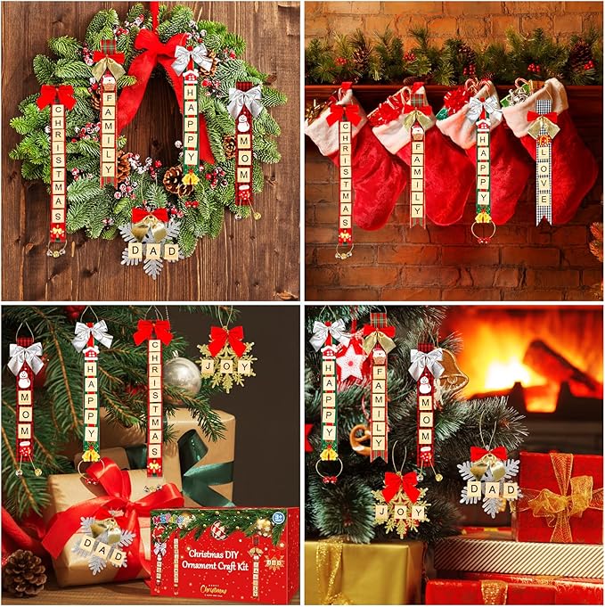 MGparty 312 Pieces Christmas Ornaments DIY Christmas Tree Ornaments Xmas Arts and Crafts Decorations Supplies for Kids Adults