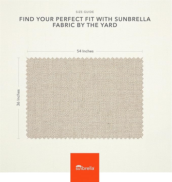 Sunbrella Outdoor Fabric by The Yard | Bliss Sand (Solid) | Official Sunbrella Seller | Indoor or Outdoor Upholstery Fabric for Chairs, Cushions, Drapery, Pillows, Furniture