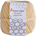 EricX Light Beeswax Hemp Wick,200 ft Spool, Organic Hemp Wick Well Coated with Beeswax,Standard Size(1.0mm)