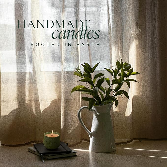 Forest Root, Beeswax Coconut Organic Clean-Burning Candle | Grounding Aromatherapy Cedarwood & Rosemary | Earthy Luxury Home Fragrance | Long-Lasting Slow Burn | Wood Wick, 9oz