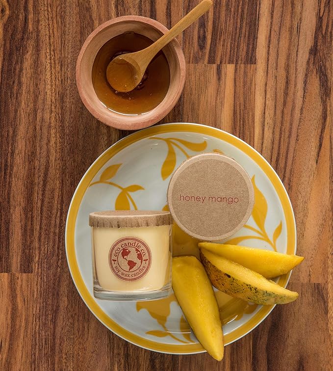 ECO CANDLE CO. Recycled Candle, Lavender Lemon, 6 oz. - Scents of Lavender & Lemons - 100% Soy Wax, No Lead, Kraft Paper Label & Lid, Hand Poured, Phthalate Free, Made from Midwest Grown Soybeans