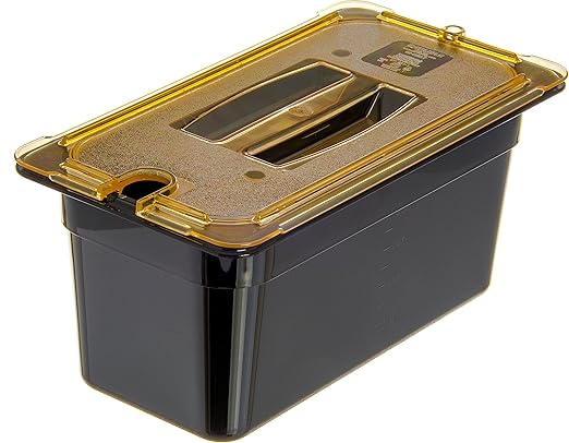 Carlisle FoodService Products StorPlus High Heat Food Pan, 1/3 Size, 6 Inches Deep, Black, 5 Litre Capacity, Plastic, No Lid