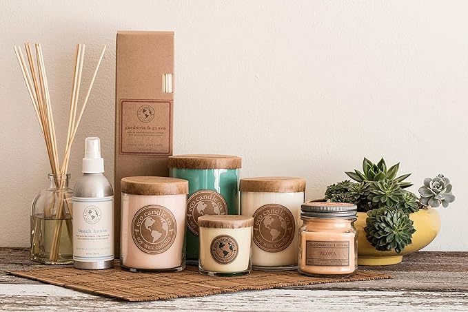 Eco Candle Co. Recycled Candle, Naked, 6 oz. - Unscented - 100% Soy Wax, No Lead, Kraft Paper Label & Lid, Hand Poured, Phthalate Free, Made from Midwest Grown Soybeans, All Natural Wicks
