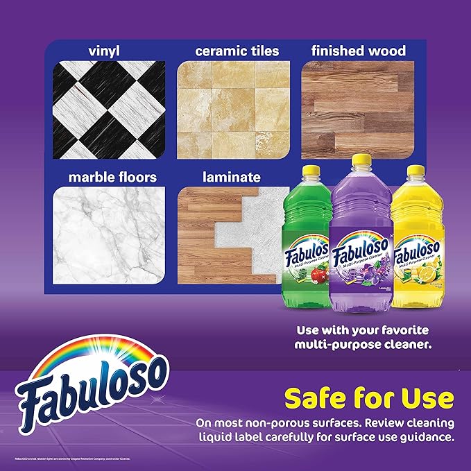 Fabuloso Microfiber Cleaning Cloths for_Home & Car,Lint-Free Scratch-Free Rags for_Glass,Kitchen,Wood,Reusable Machine Washable,Absorbent for Dusting,Wiping, Rainbow, 13 x 13 in, 8 Count (Pack of 5)