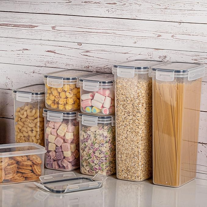 Vtopmart 24 Pcs Food Storage Containers with 10 PCS Flour and Sugar Storage Container