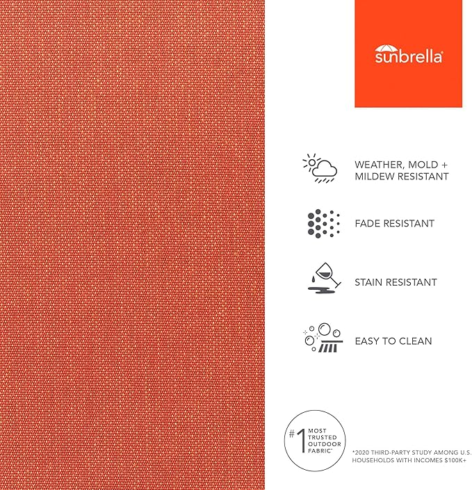 Sunbrella Outdoor Fabric by The Yard | Canvas Brick | Official Sunbrella Seller | Indoor or Outdoor Upholstery Fabric for Chairs, Cushions, Drapery, Pillows, Furniture