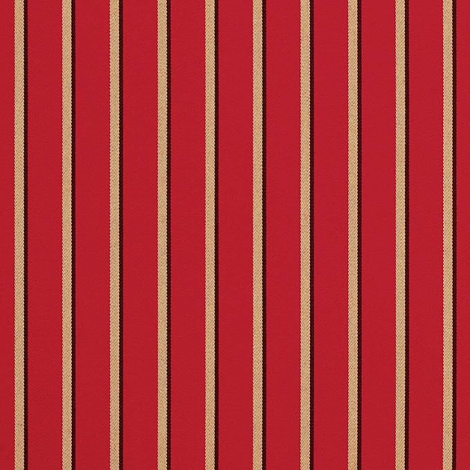 Sunbrella Outdoor Fabric by The Yard | Harwood Crimson (Striped) | Official Sunbrella Seller | Indoor or Outdoor Upholstery Fabric for Chairs, Cushions, Drapery, Pillows, Furniture
