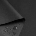 Waterproof Marine Canvas Fabric by The Yard 58" W 600D PVC Backing Water-Resistant Polyester Fabric Upholstery Material for Outdoor Indoor Marine Awning Tent Boat Furniture Cover DIY, 5 Yards Black