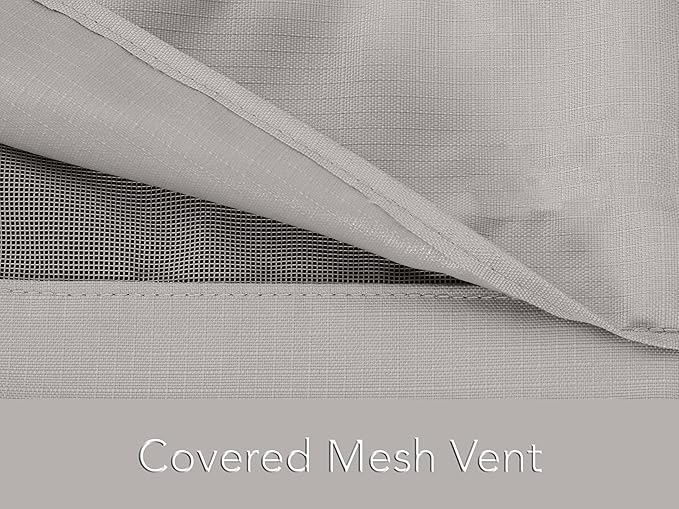 Covermates Cushion Storage Bag - Heavy-Duty Polyester, Weather Resistant, Water Resistant Zipper, Cover Accessories, 48Wx 16D x 22H, Ripstop Grey