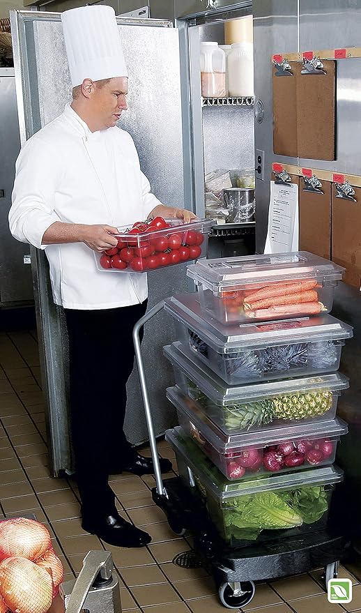 Rubbermaid Commercial Products Food Storage Box/Tote for Restaurant/Kitchen/Cafeteria, 2.75 Gallon, White (FG369000WHT) (Pack of 2)