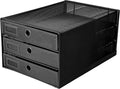 EXERZ Paper Sorter 3 Tier Drawers A4 / Multifunctional Desk Organiser/Letter Tray - Documents, Magazines, Notebooks and Letters