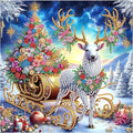 antor Christmas Deer Diamond Art Painting Kits for Adults, Christmas Tree 5D Special Shape Diamond Art Kits, Crystal Rhinestones Diamond Painting for Home Wall Decoration Gift 12×12 inch