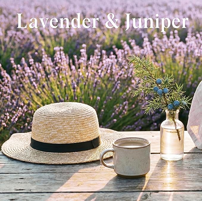 Homsolver Soothing Lavender Scented Candle, Natural Soy Candles with 50+ Hour Burn, Soft Juniper Lavender Fragrance for Home, Gift for Women, Men & Friends, Everyday Home Use, Comfortable Spaces